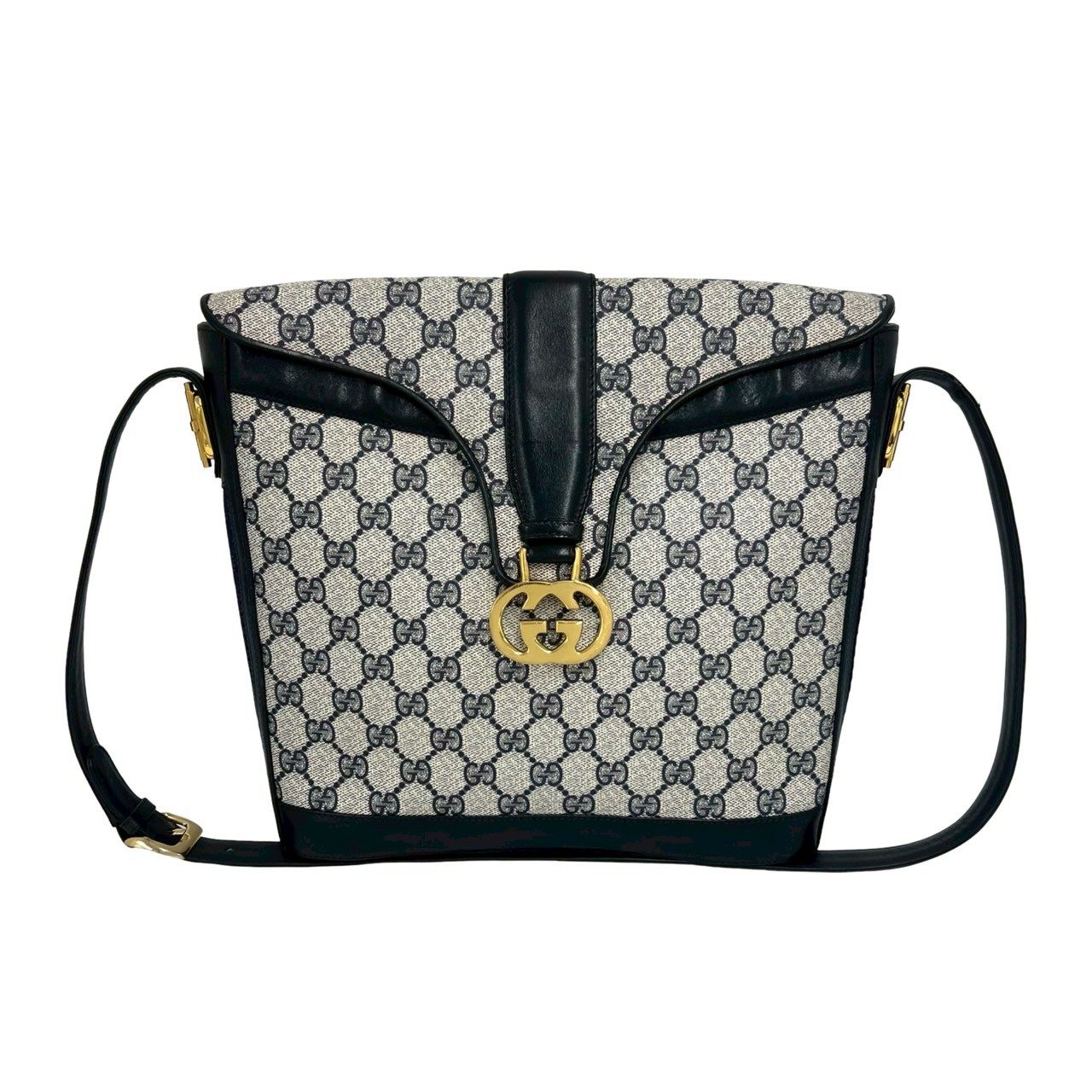 Gucci Leather Canvas Shoulder Bag