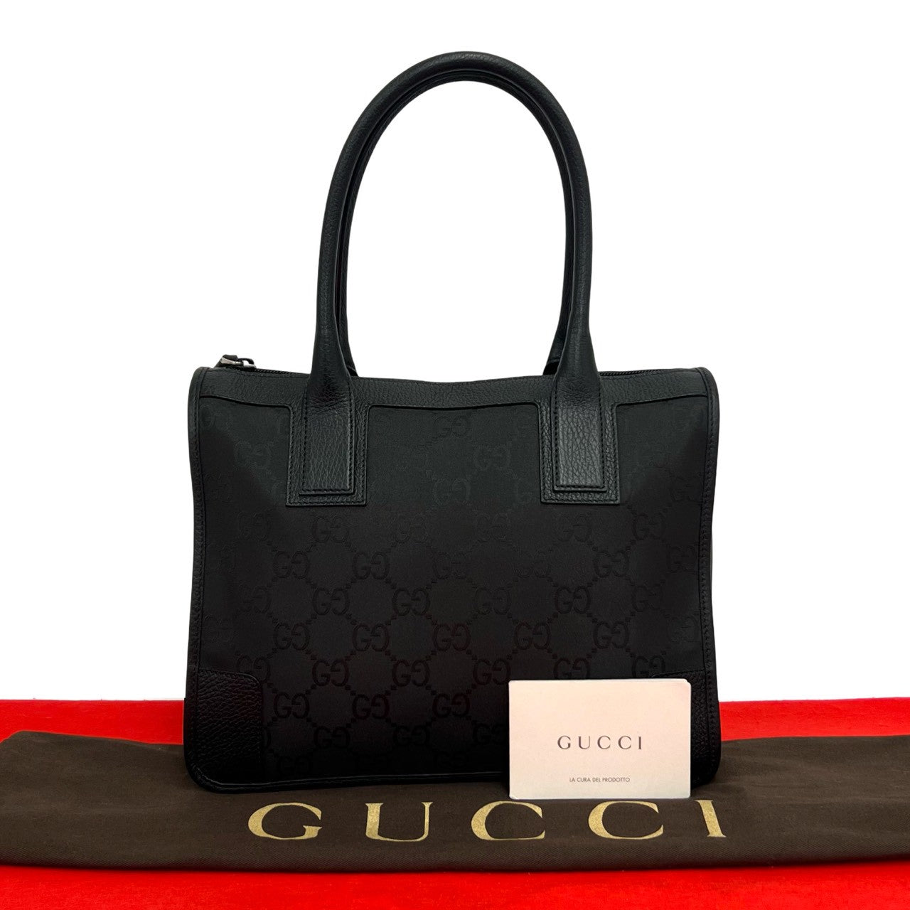 Gucci GG Canvas Leather Handbag