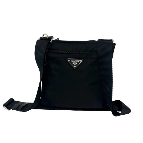 Prada Nylon Leather Shoulder Bag