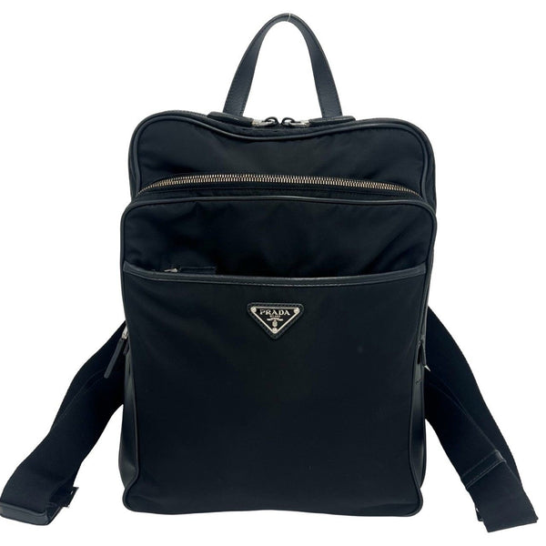 Prada Tessuto Nylon Saffiano Leather Backpack