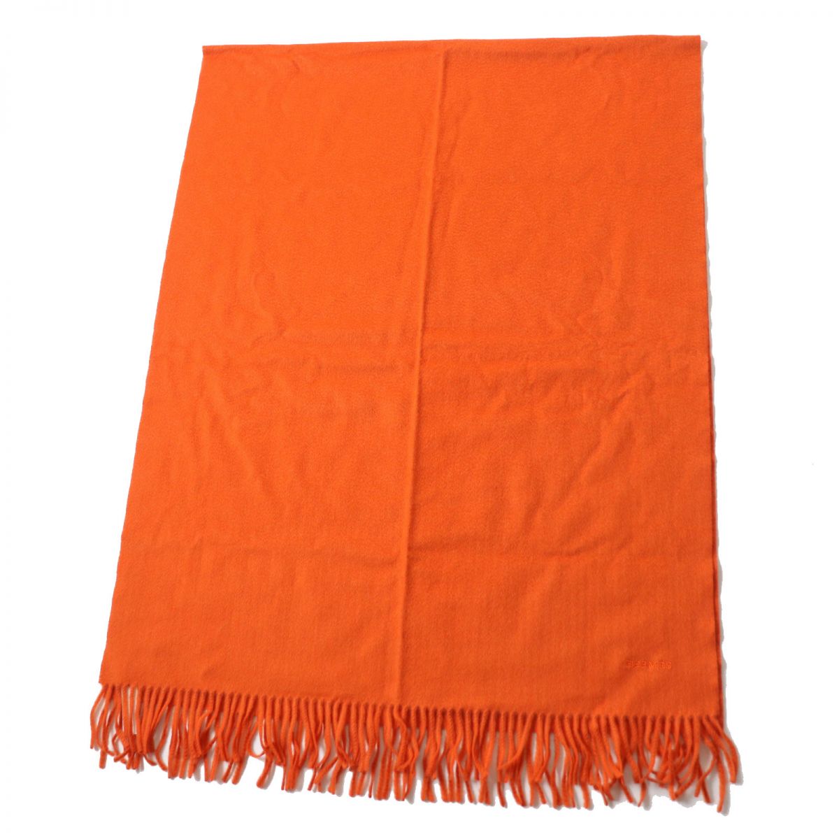 Hermes Cashmere Logo Embroidered Scarf/Shawl