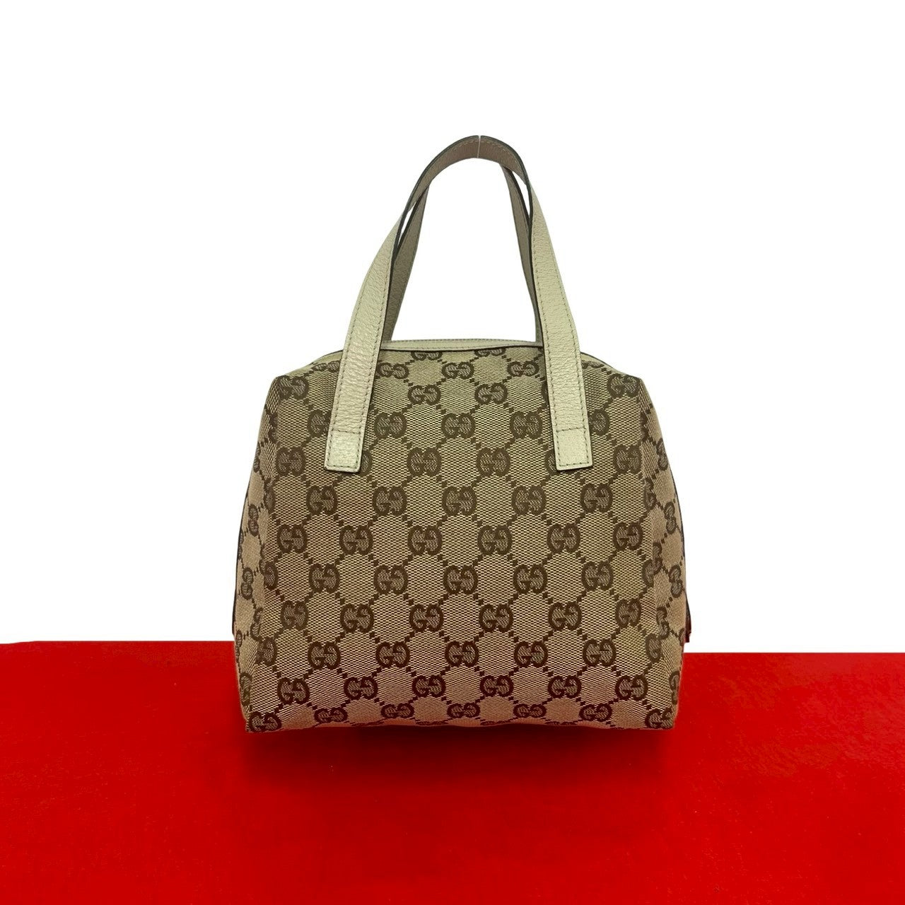 Gucci GG Canvas Leather Handbag