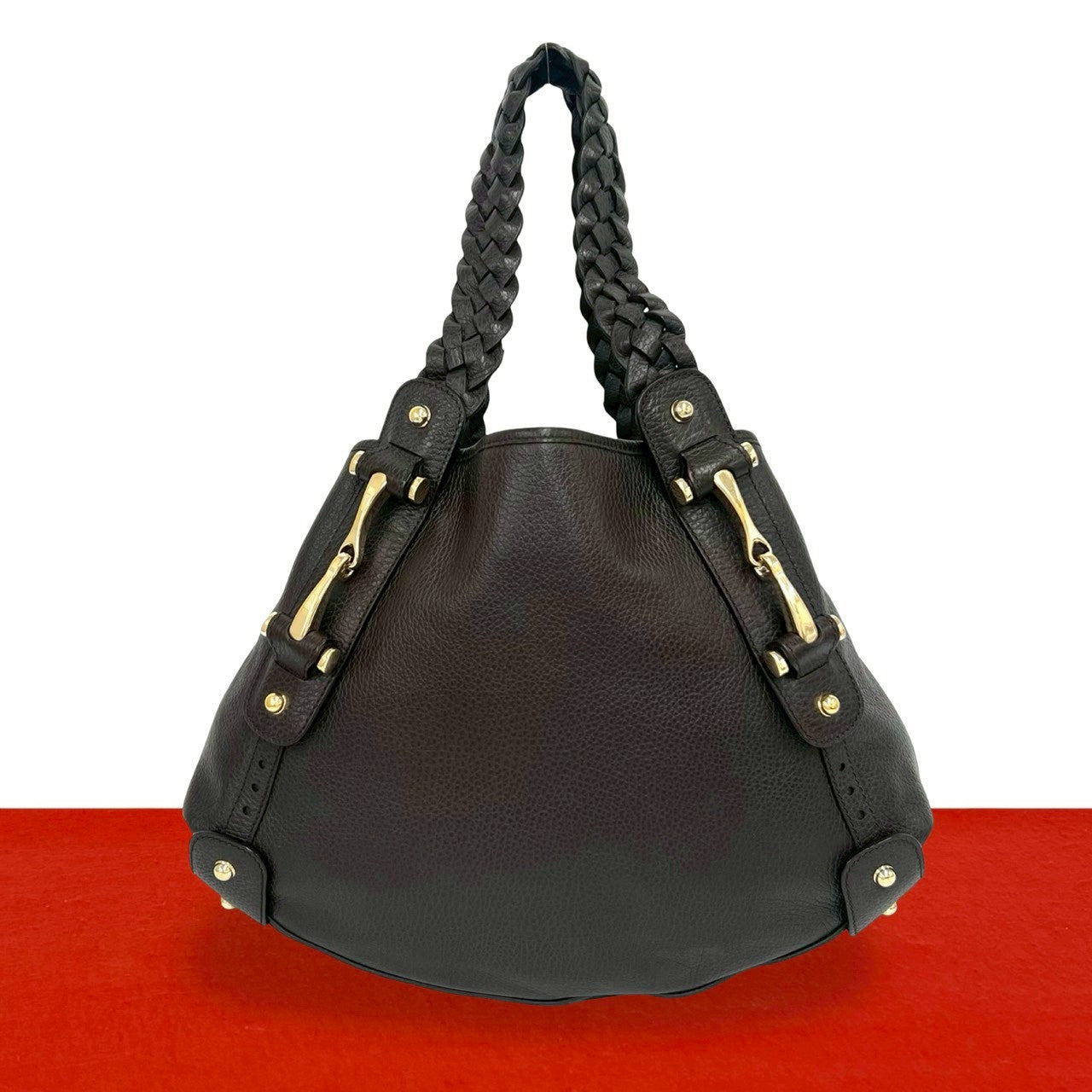Gucci Woven Perforated Leather Tote Bag