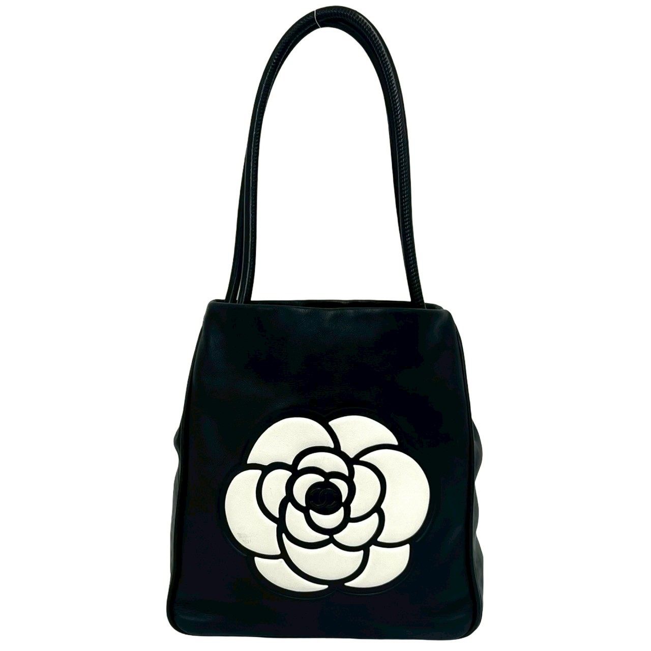 Chanel Camellia Leather Shoulder Bag