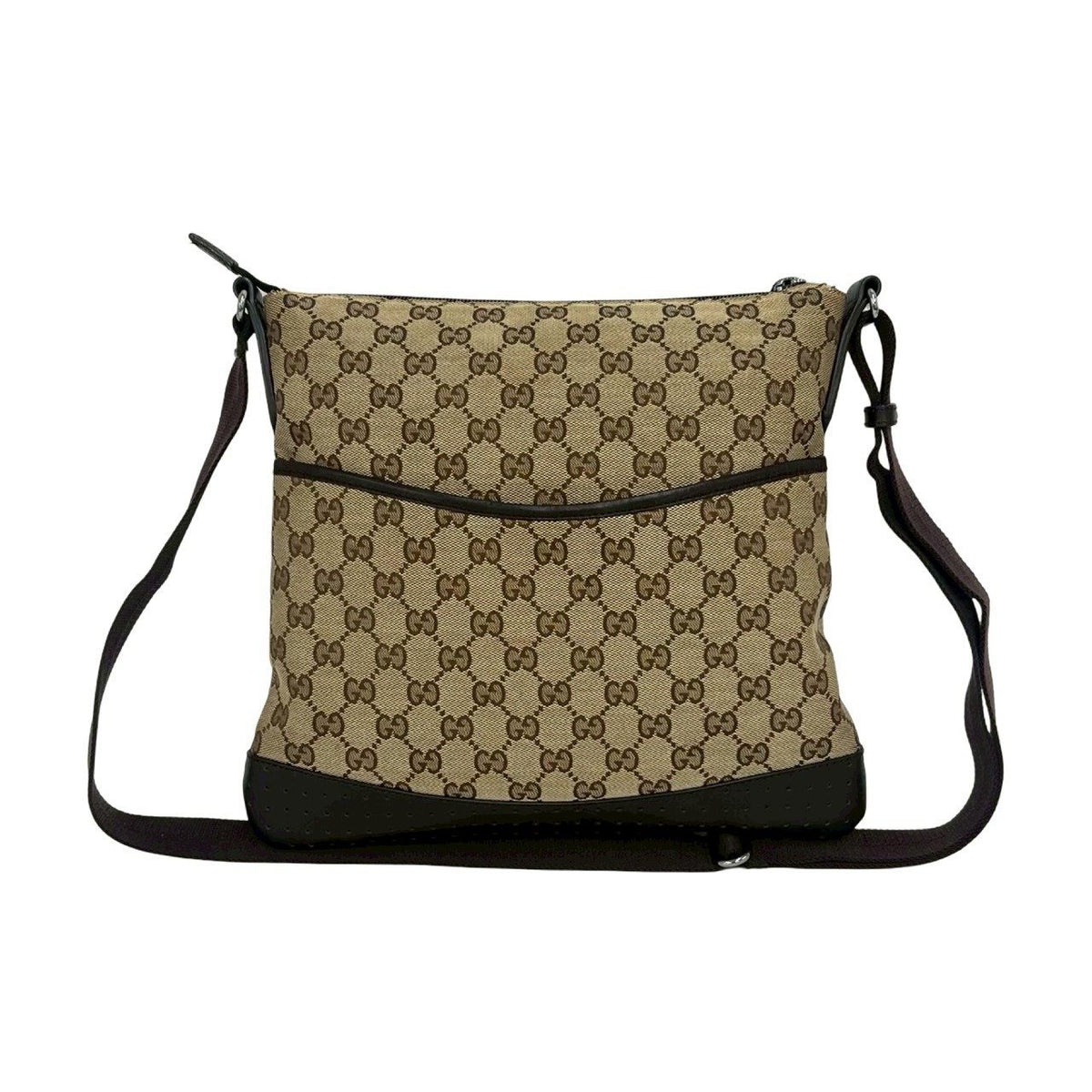 Gucci GG Canvas Leather Shoulder Bag