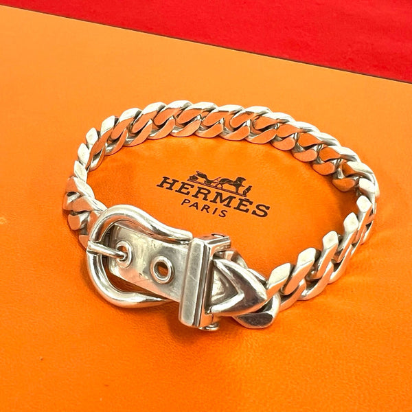 Hermes Boucle Sellier PM Silver Bracelet