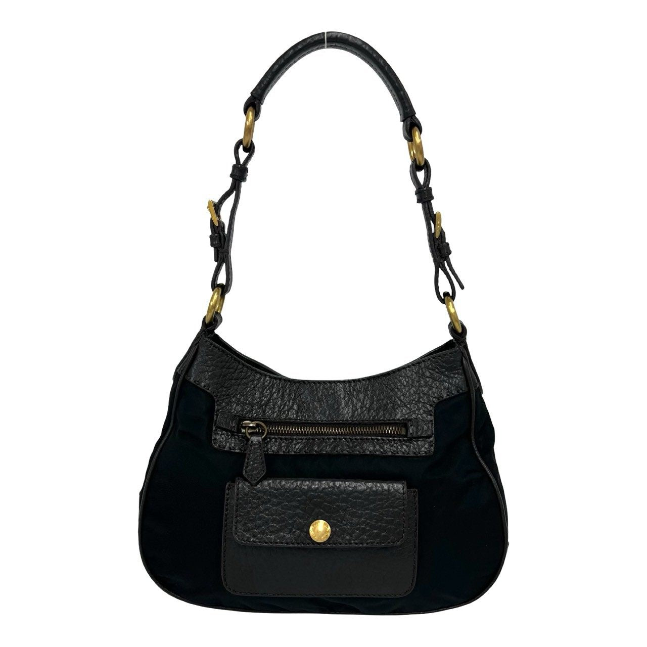 Prada Nylon Leather Shoulder Bag