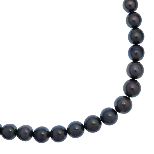 Black Pearl Silver Necklace