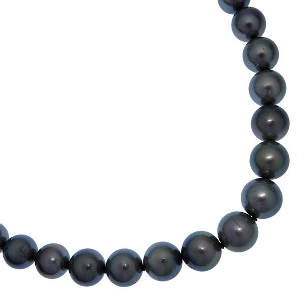 Black Pearl Silver Necklace