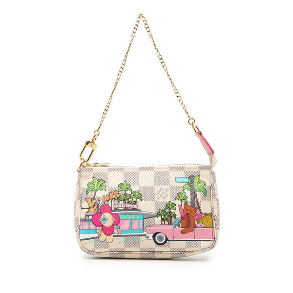Louis Vuitton Mini Pochette Accessoires Damier Azur Shoulder Bag