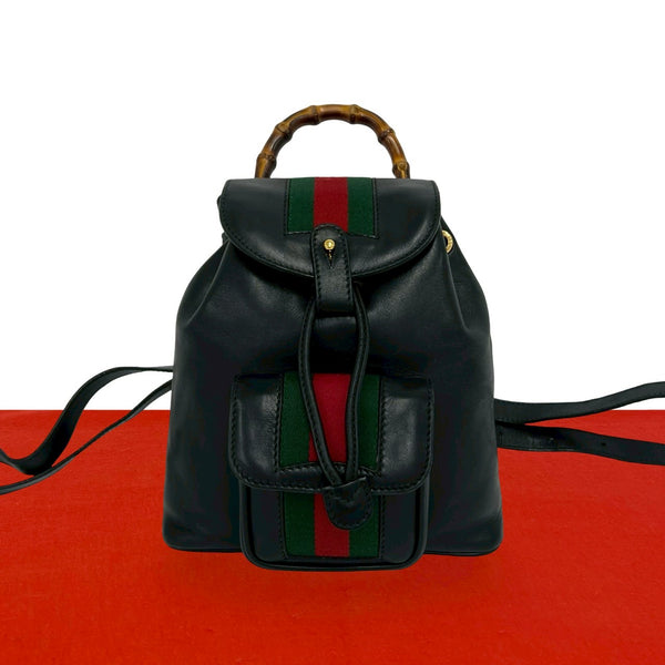 Gucci Bamboo Leather Backpack