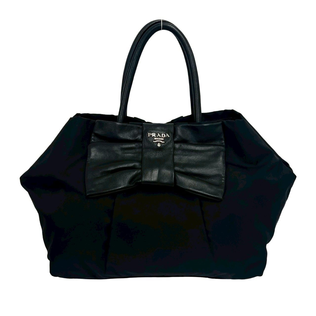Prada Nylon Leather Handbag