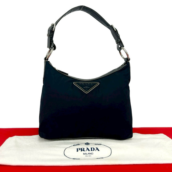 Prada Nylon Leather Shoulder Bag