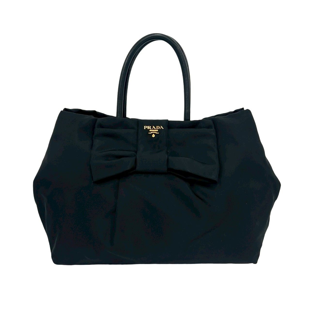 PRADA Nylon Leather Handbag