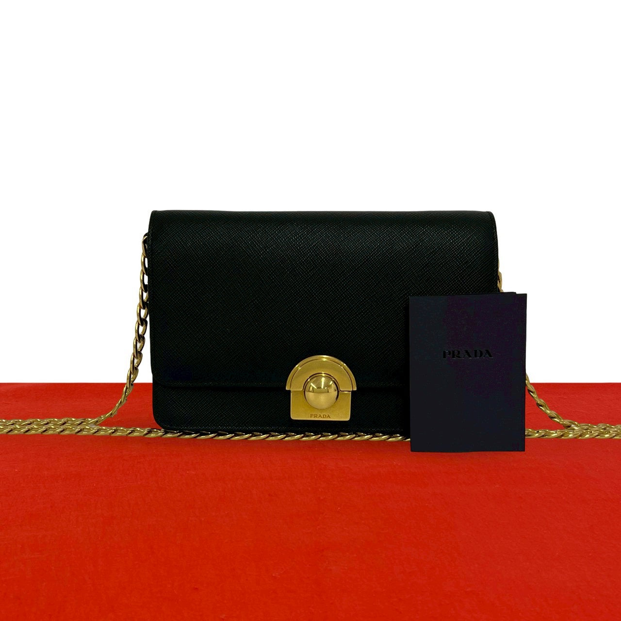 Prada Saffiano Leather Chain Mini Shoulder Bag