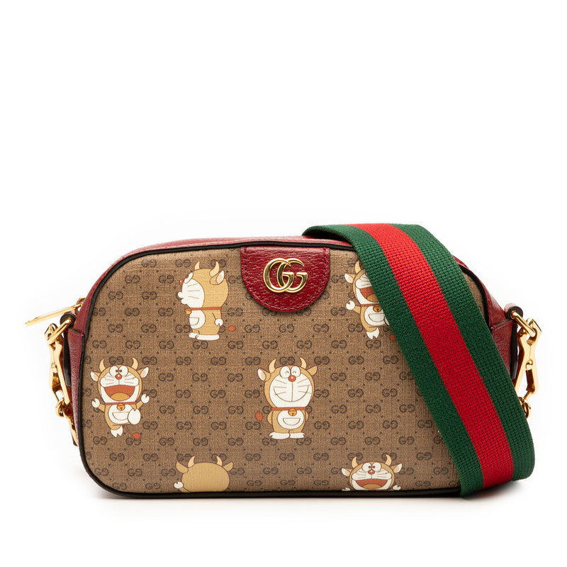Gucci Doraemon Mini GG Supreme PVC Chain Shoulder Bag