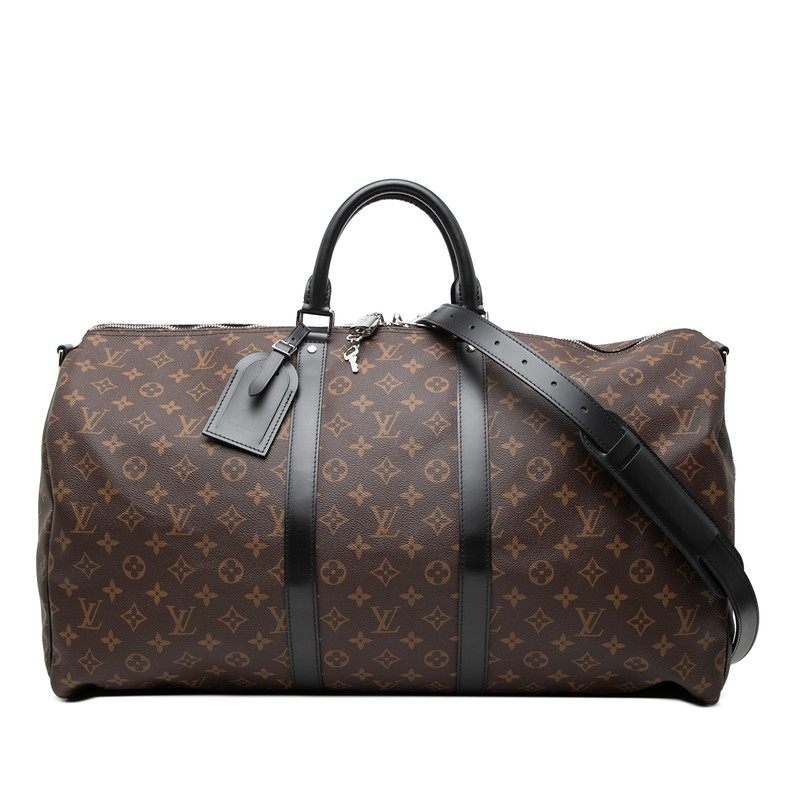 Louis Vuitton Keepall Bandouliere 55 Monogram Macassar travel bag