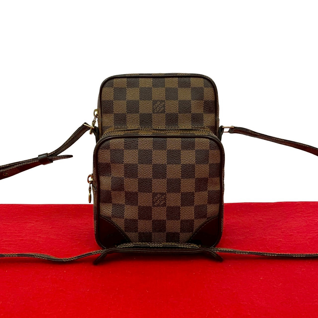 Louis Vuitton Amazon Damier Leather Shoulder Bag