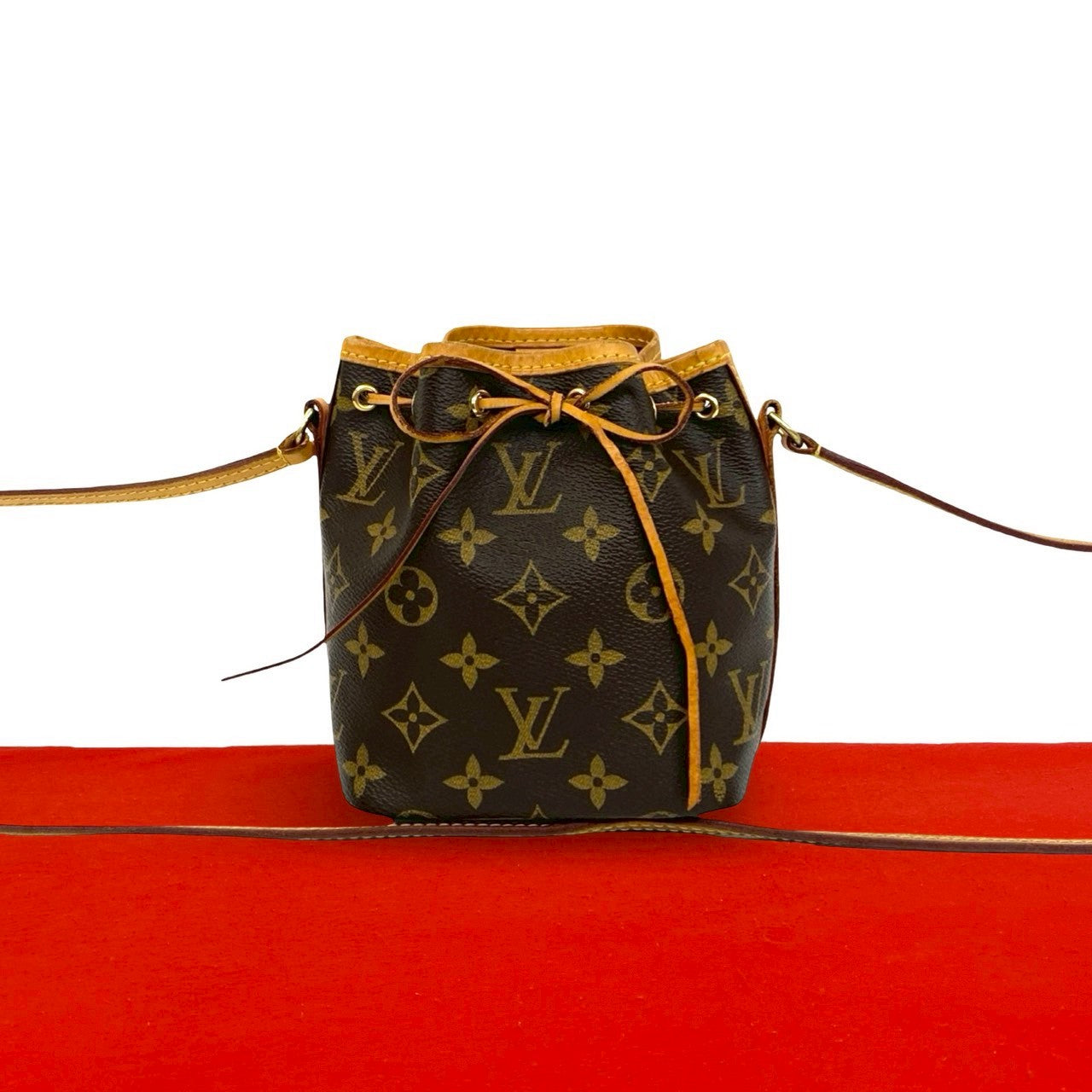 Louis Vuitton Nano Noe Monogram Leather Shoulder Bag