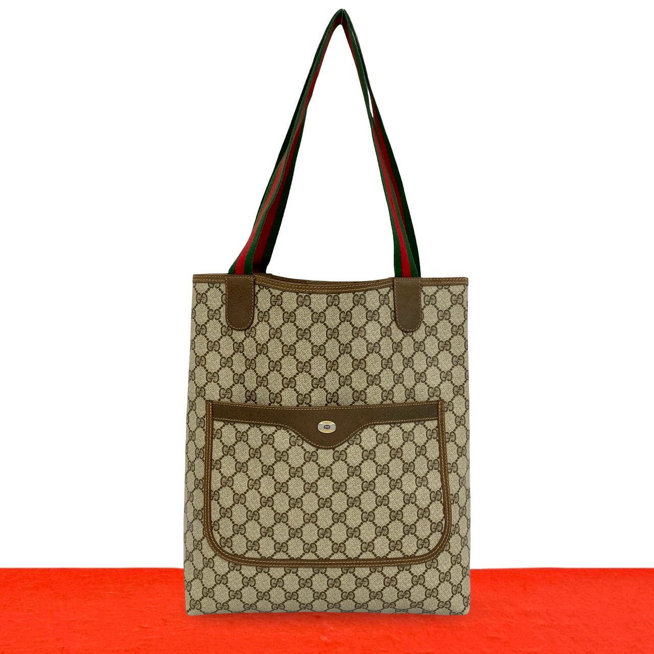 Gucci GG Leather Tote Bag