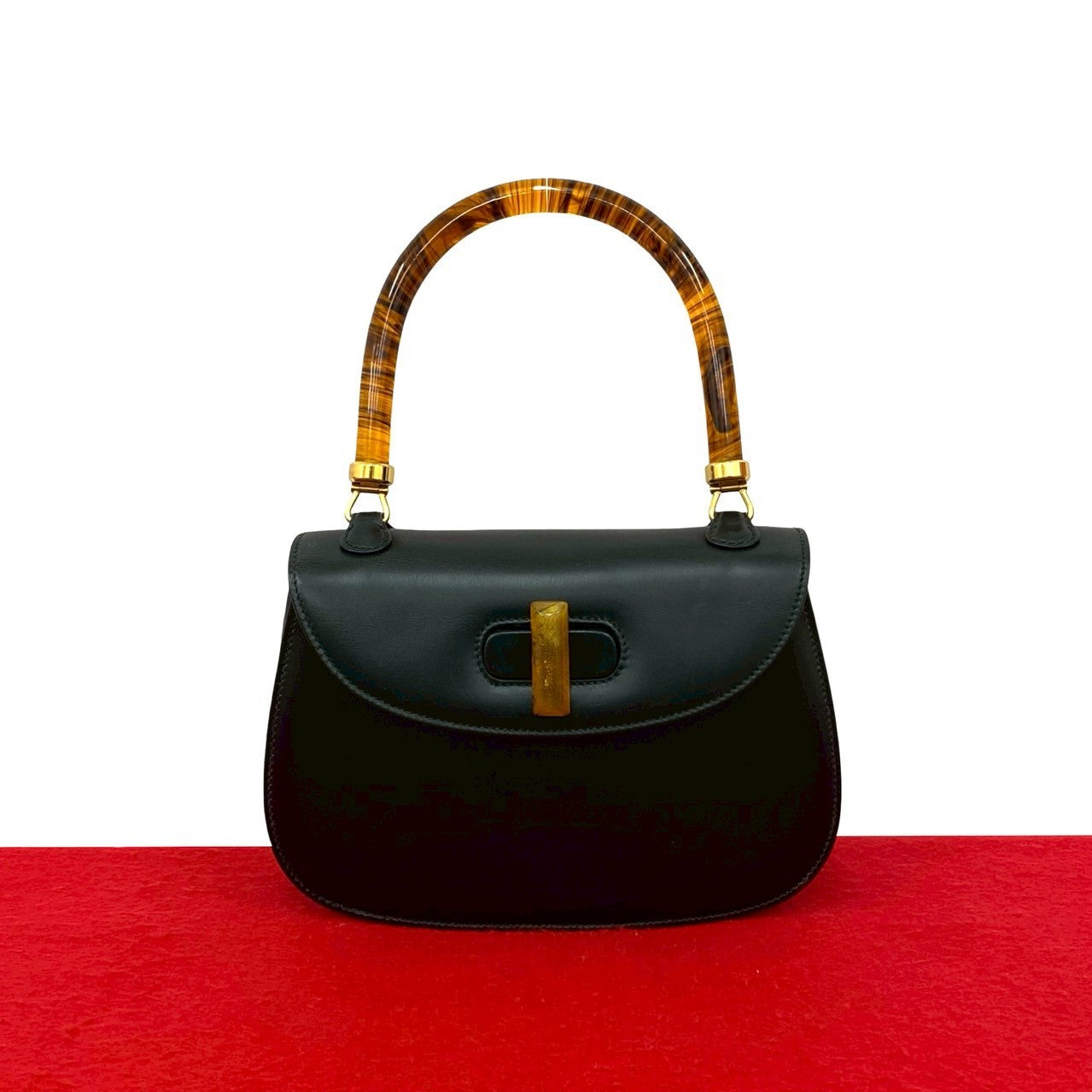 Gucci Old Gucci Vintage Calf Leather Handbag