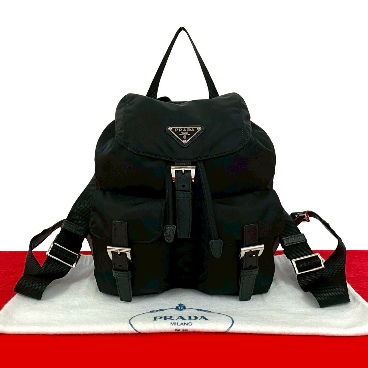 PRADA Tessuto Saffiano Leather Backpack