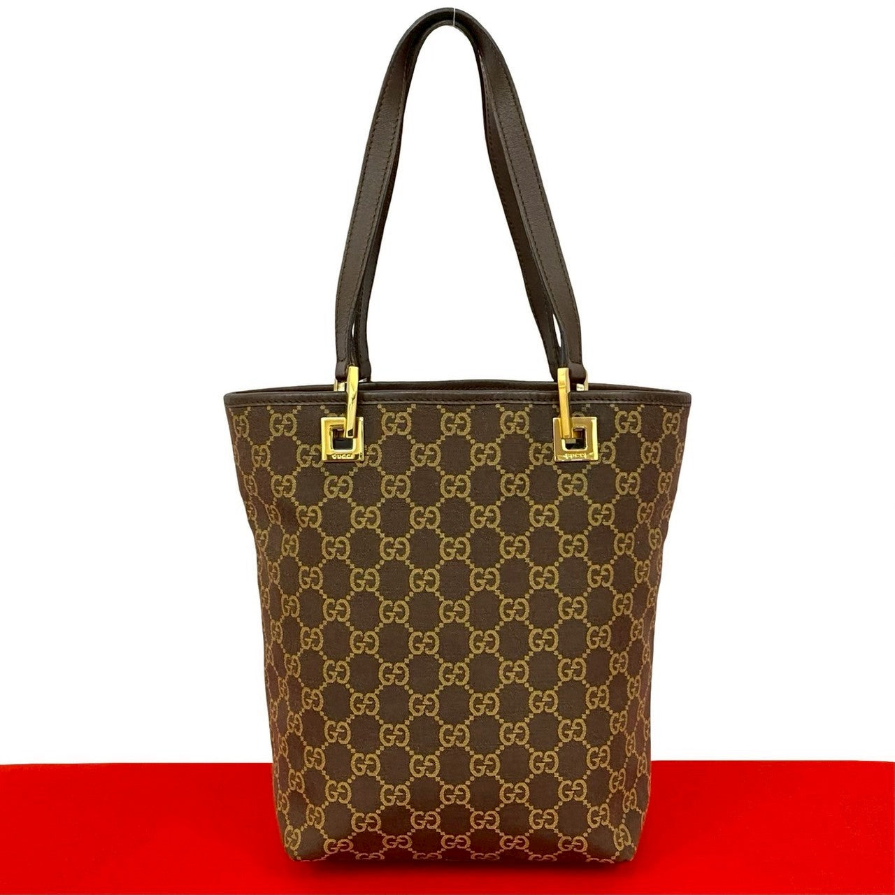 Gucci GG Canvas Leather Handbag