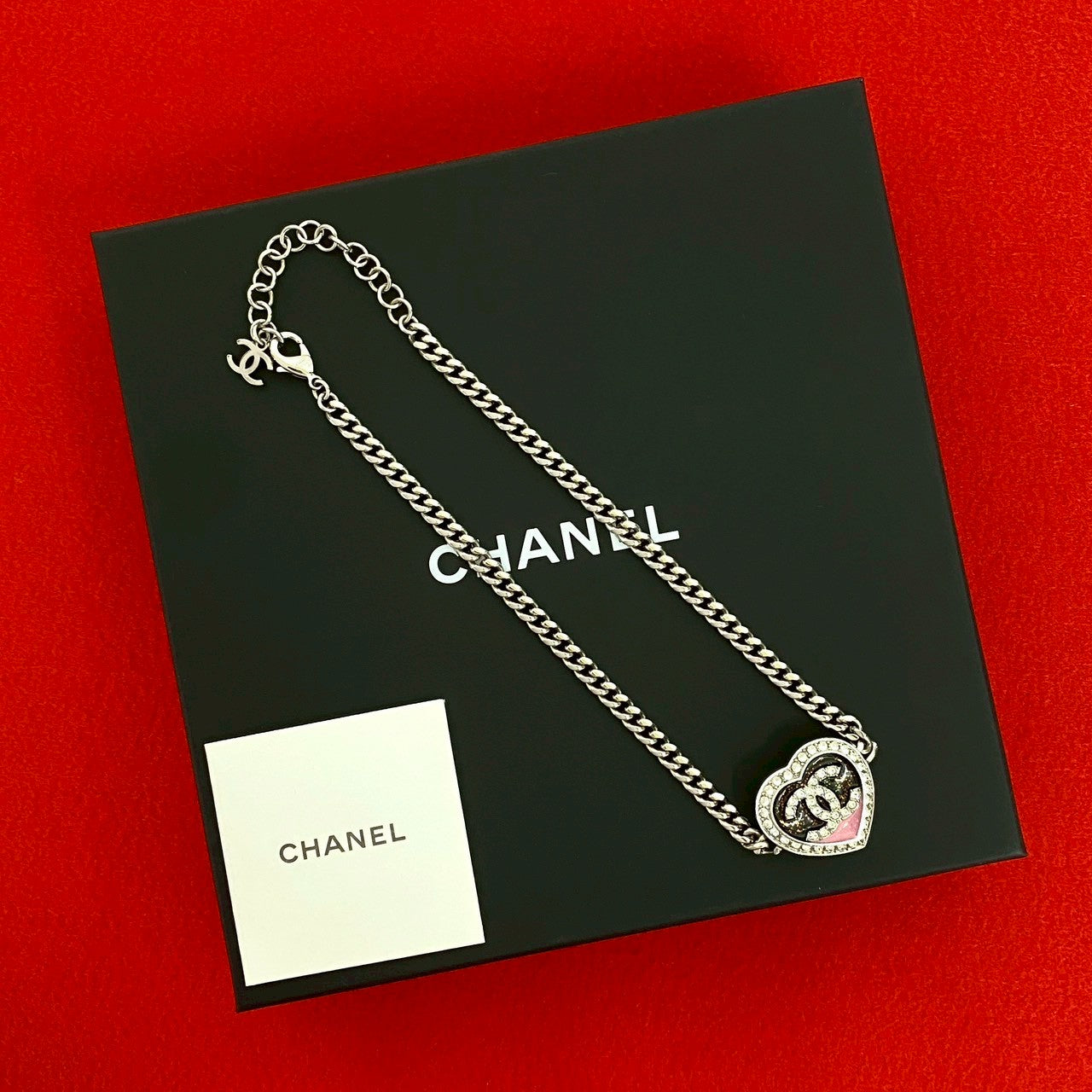 Chanel Coco Mark Heart Motif Necklace
