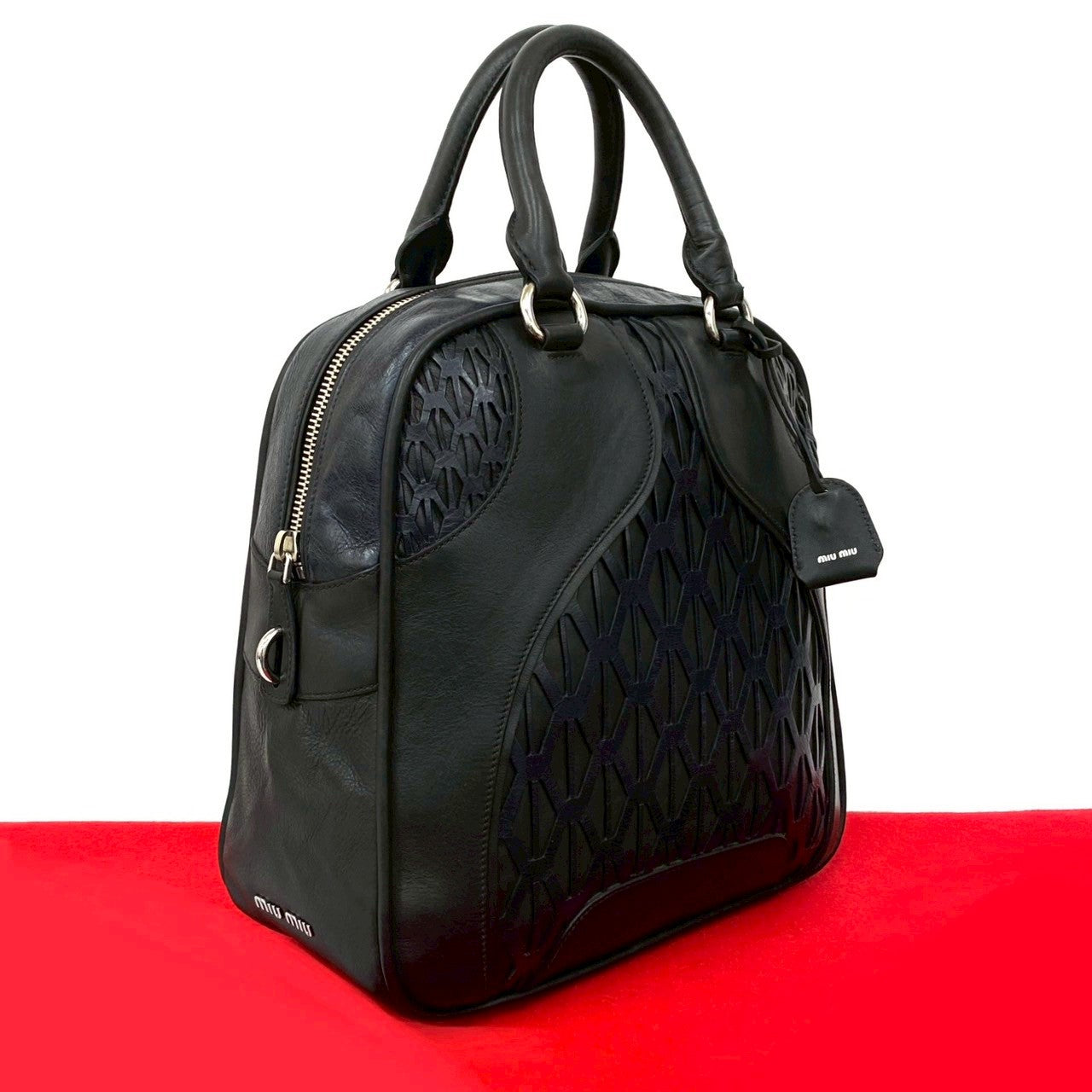 Miu Miu Leather Boston Bag