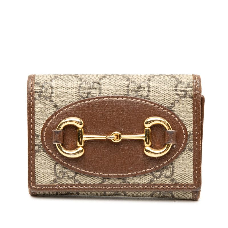 Gucci GG Supreme Horsebit Trifold Wallet