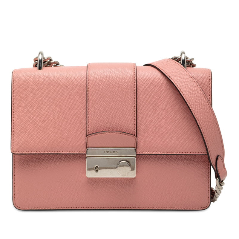 Prada 1BD034 Saffiano Leather Chain Shoulder Bag