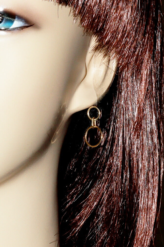 K18YG Gold Circle Earrings