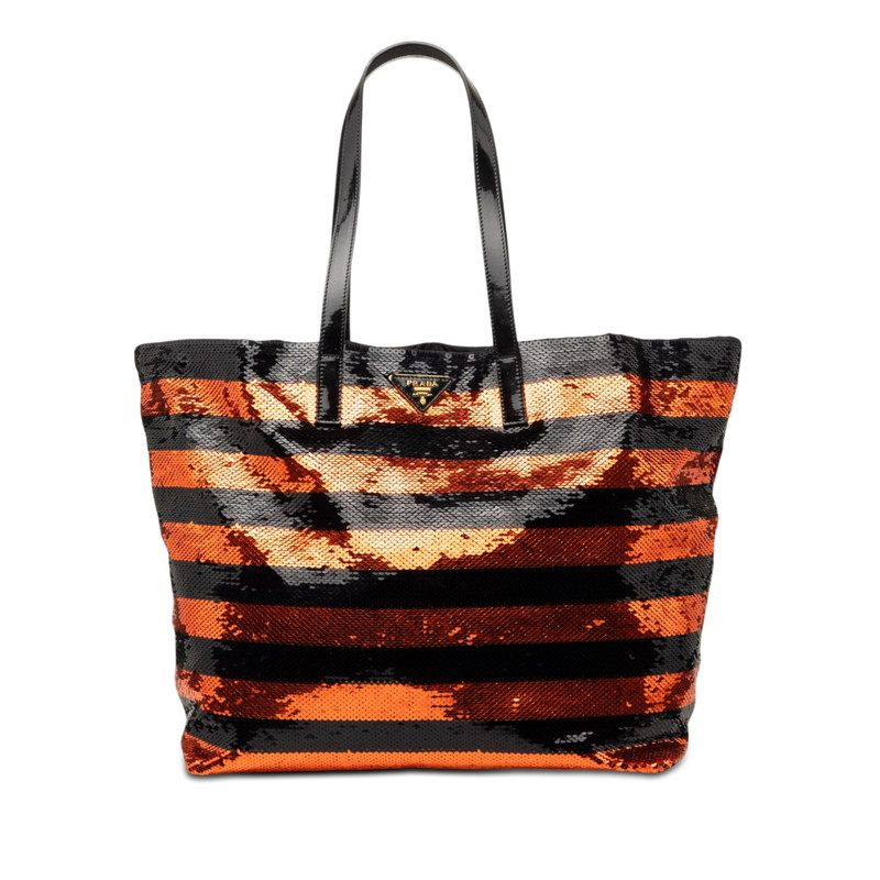 Prada Sequin Patent Tote Bag