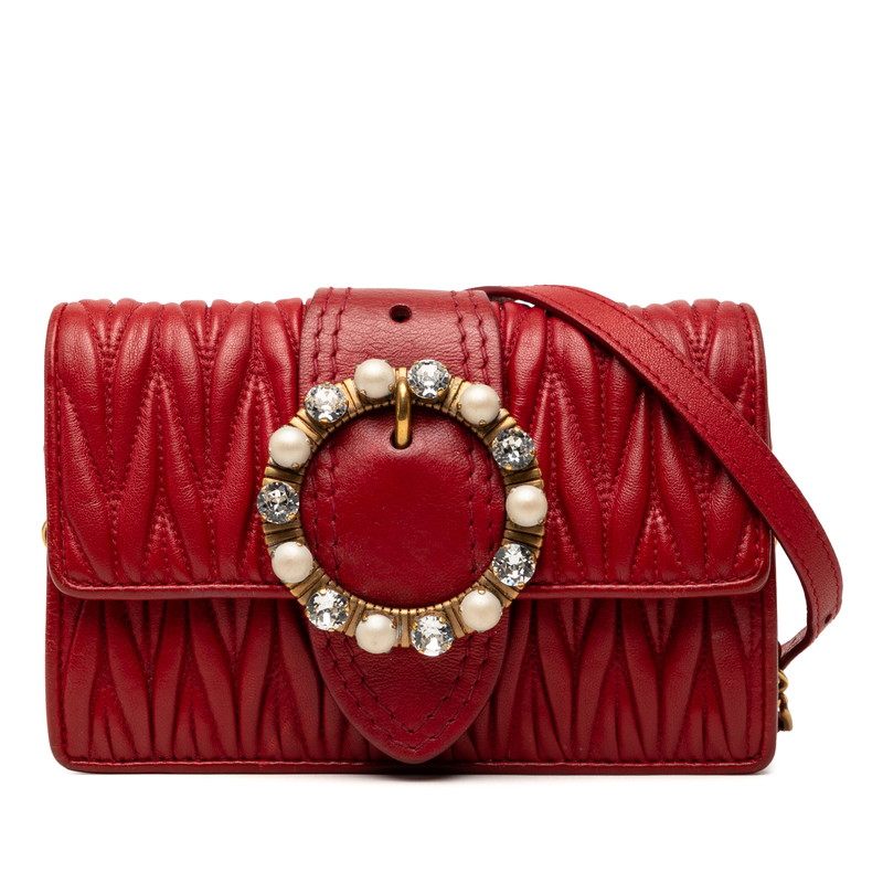 Miu Miu Matelassé Leather Shoulder Bag