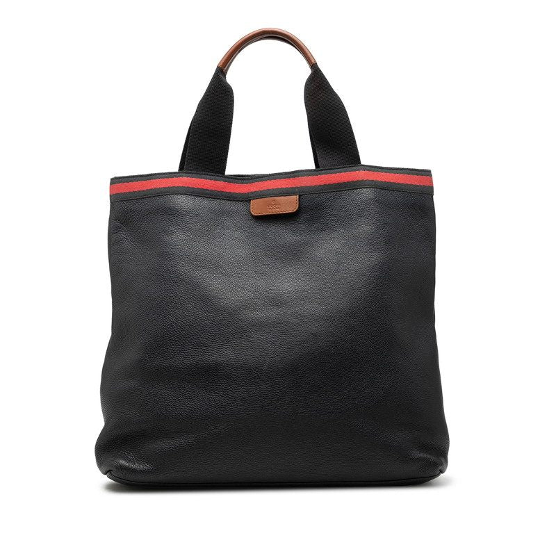 Gucci Leather Canvas Tote Bag