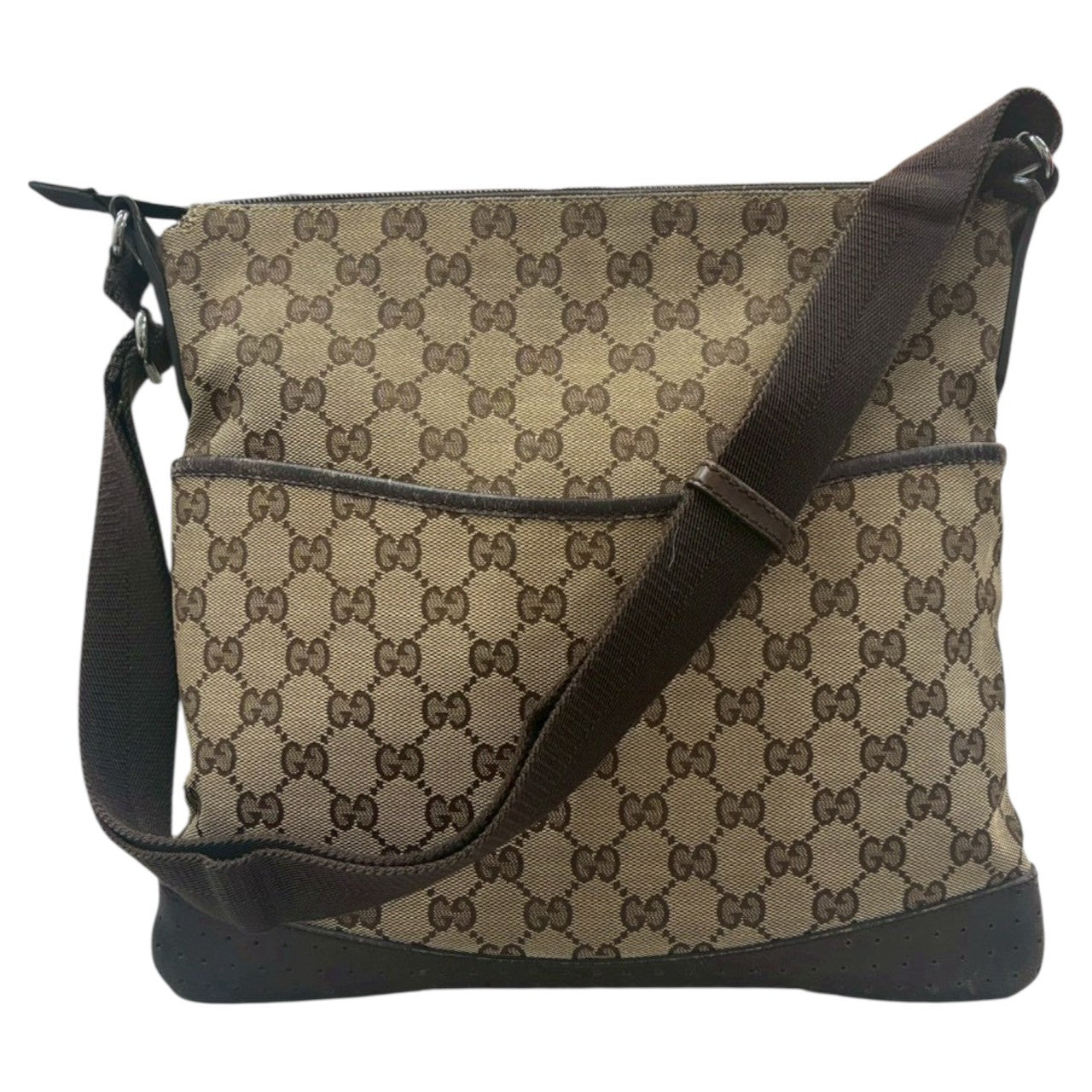 Gucci GG Canvas Leather Shoulder Bag