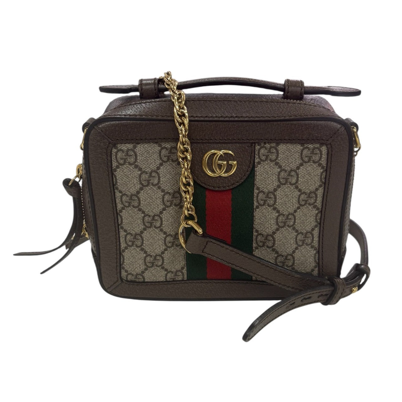 Gucci Ophidia GG Supreme Canvas Leather Shoulder Bag