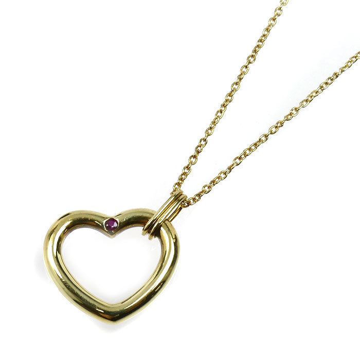 Tiffany & Co. Open Heart Au750 Ruby Necklace