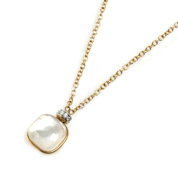 Pomellato Nudo Au750 Pink Gold White Gold Necklace