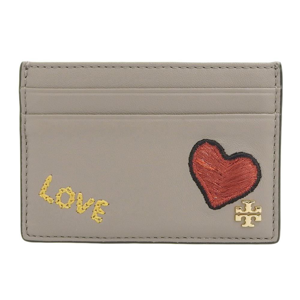 Tory Burch Heart Love Leather Card Case