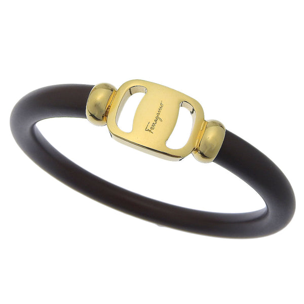Salvatore Ferragamo Vara Bangle Brown Leather