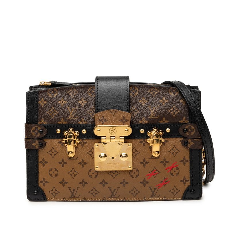 Louis Vuitton Monogram Reverse Trunk Clutch Shoulder Bag