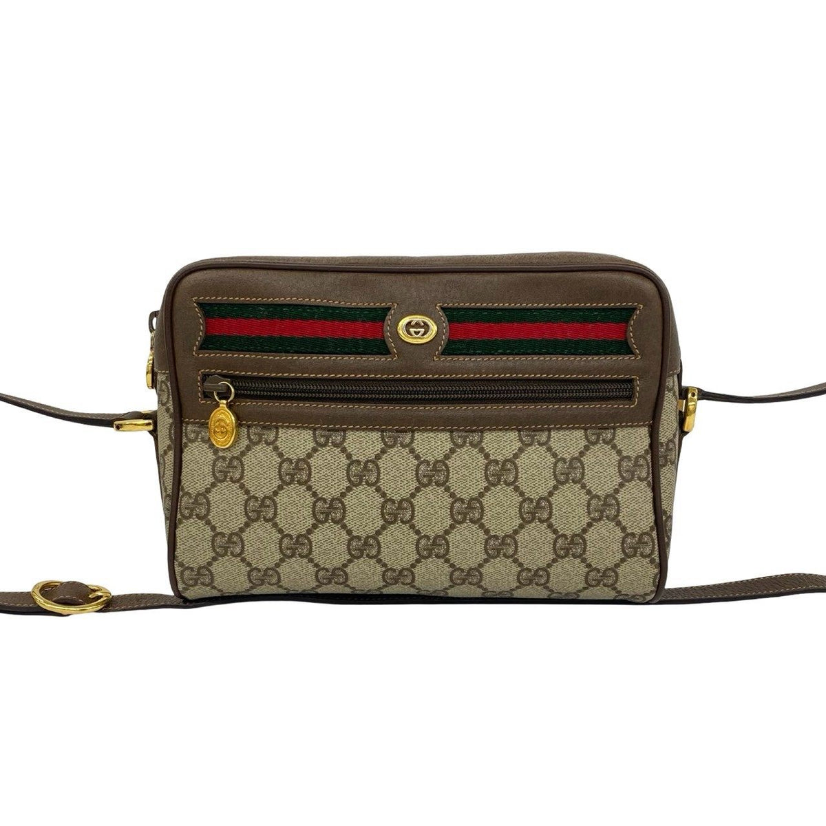 Gucci GG Canvas Leather Shoulder Bag