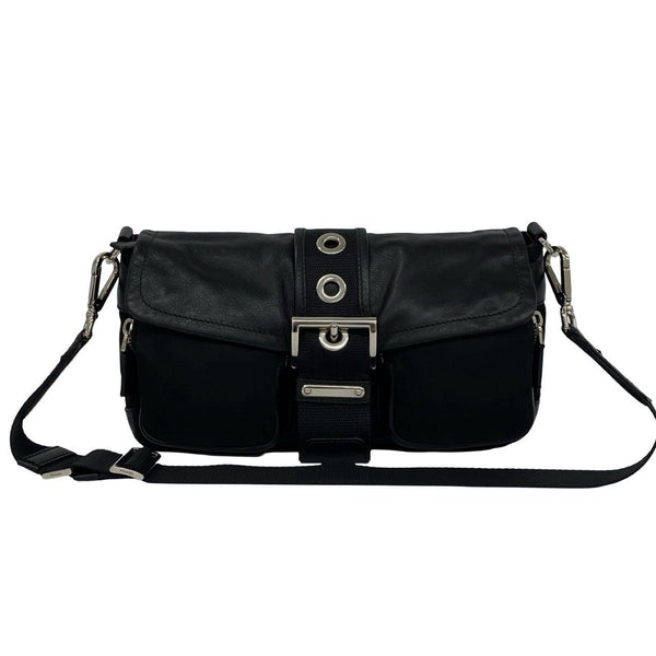 Prada Leather Nylon Shoulder Bag