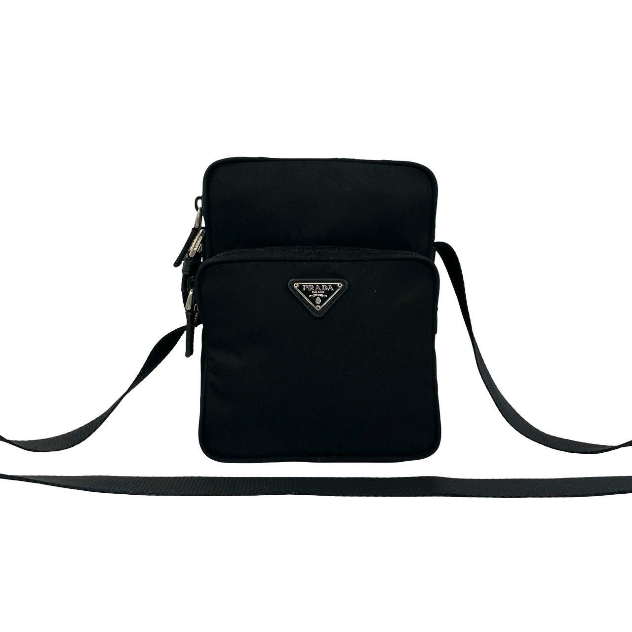 PRADA Nylon Leather Shoulder Bag
