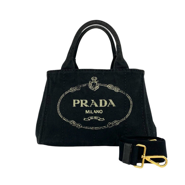 Prada Canapa Cotton Canvas 2way Shoulder Bag