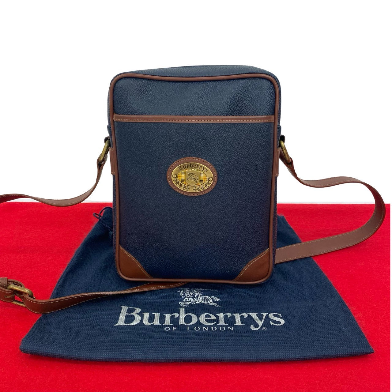 Burberrys Nova Check PVC Leather Shoulder Bag