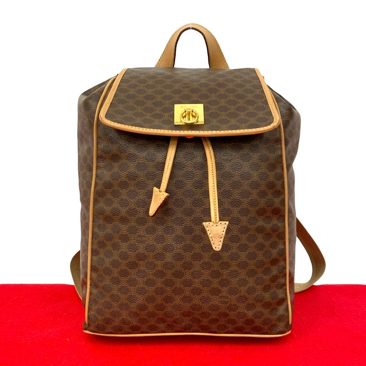 Celine Macadam Blazon Leather Backpack