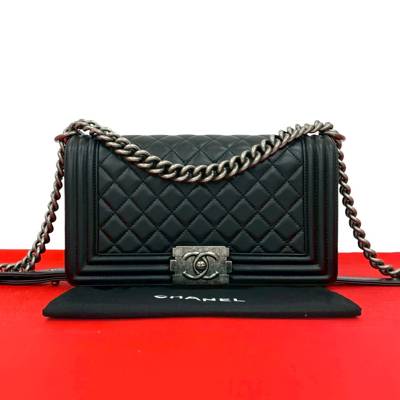 Chanel Boy Chanel Lambskin Shoulder Bag