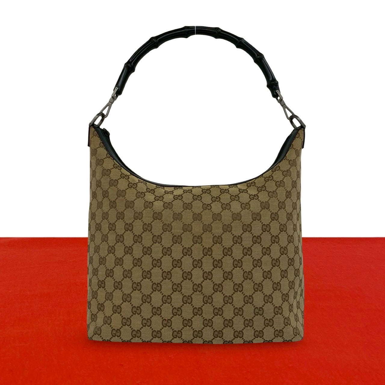 Gucci GG Canvas Leather Shoulder Bag